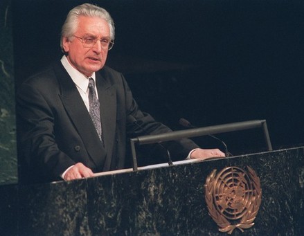 dr Franjo Tudjman addresses the United Nations General Assembly 22 May 1992