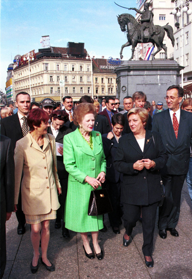 Margaret Thatcher in Croatia 1998  Photo:Cropix