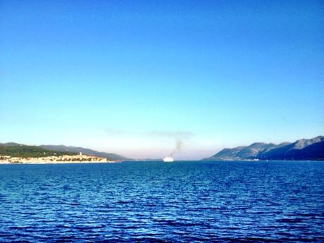 June 2013 - passenger ship arriving in Korcula Croatia