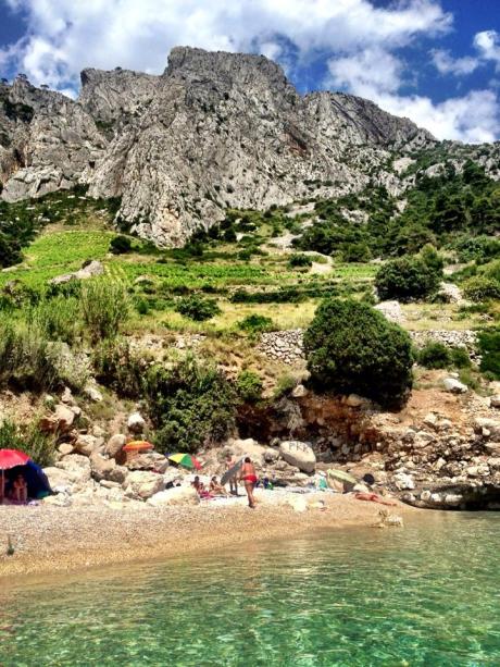 Small beach on Island of Hvar Croatia