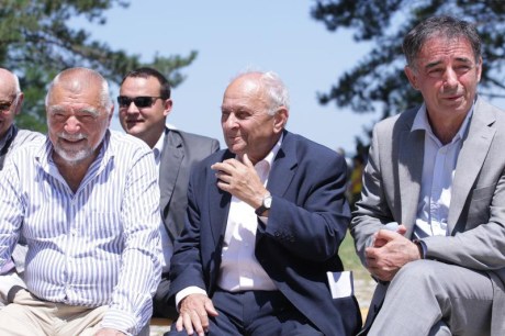 From Left: Stjepan Mesic, Slavko Goldstein, Milorad Pupovac  Photo: Zeljko Mrsic/Pixsell