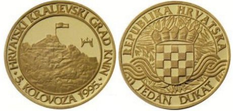 In celebrating the victory of Operation Storm  Croatian National Bank issued a commemorative gold coin of featuring the town of Knin - "The Town of Croatian Kings" - all proceeds from the sale of  this coin went to the "Save the Children of Croatia" (Humanitarian Foundation For Children Of Croatia" Headed and founded by president Franjo Tudjman's wife Ankica Tudjman. Ankica Tudjman was the first person in the war of Croatia to dedicate  humanitarian efforts across the globe to aid Croatian war orphaned children. 