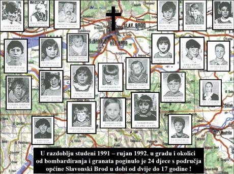 Croatia Slavonski Brod Tribute to fallen children