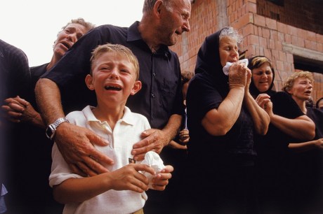 Croatia Vukovar 1991 - at burial of murdered father Photo: Ron Haviv