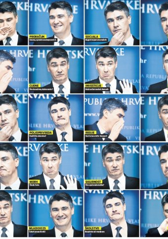 Many Faces of Zoran Milanovic Photo: Vecernji List