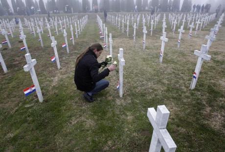 Vukovar, Croatia Cemetery for victims of Serb aggression and genocide