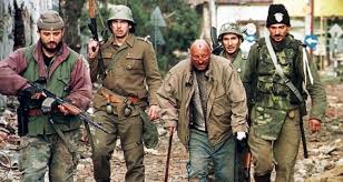 Vukovar, Croatia 1991 Serb Chetnik forces and Serb-led Yugoslav Army drive Croats to concentration camps