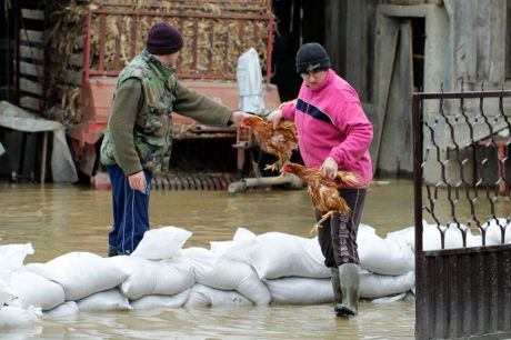 Varazdin, 01.04.2013 - Zbog obilnih kisa i topljenja snijega, poplave prijete kucama na podrucju Ludbrega