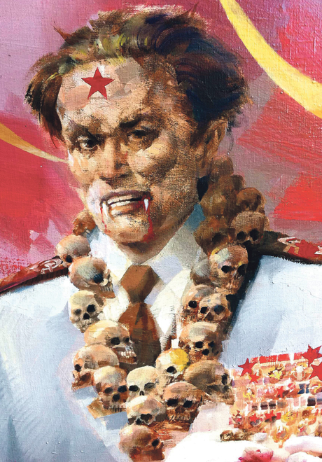 JUDGED AND CONDEMNED FOR COMMUNIST CRIMES Portrait of Josip Broz Tito President of former Communist Yugoslavia Portrait in oil: Charles Billich