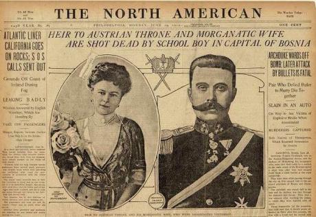 Assassination of Archduke Franz Ferdinand and his wife 1914