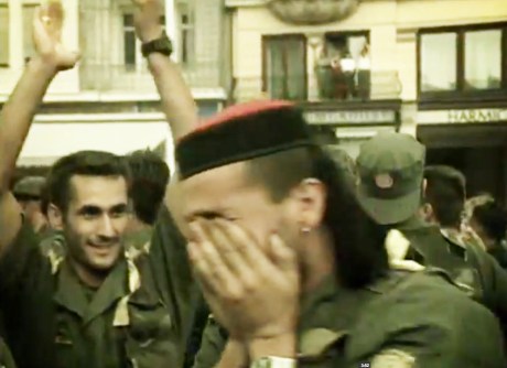 Tears of joy - Croat soldiers after Operation Storm 5 August 1995