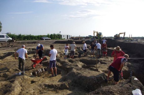 Vinkovci, Croatia -  archaeological dig site unearthing the largest Stone Age city in region 