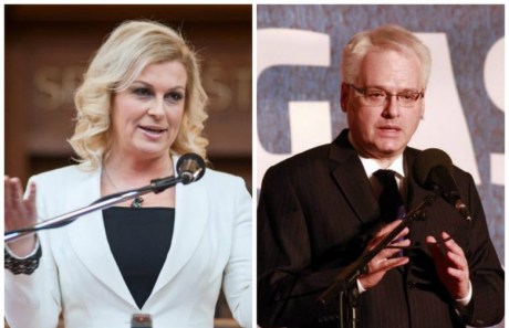 Croatian Presidential Candidates Kolinda Grabar-Kitarovic and Ivo Josipovic