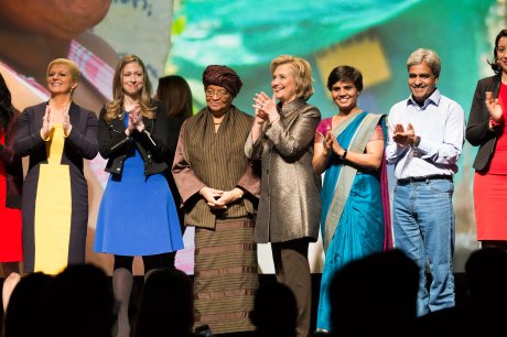 Left: Croatian President Kolinda Grabar Kitarovic at Clinton Foundation New York March 9th, 2015  Women "Not there yet - on issues of gender equality" Photo: Lacy Kiernan, Vogue.com (Click photo to enlarge)