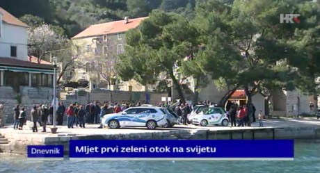 Launching on Island of Mljet "First Green Island in the World" Project 8 March 2015 Photo: Screenshot HRT.hr news