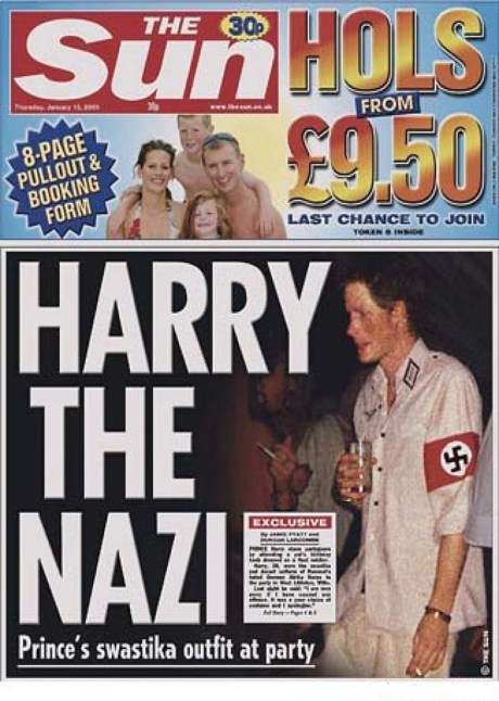Prince Harry with Swastika 2005