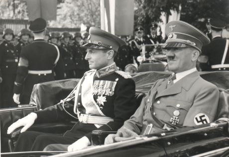 Serbia's Prince Pavle Karadjordjevic with Adolf Hitler
