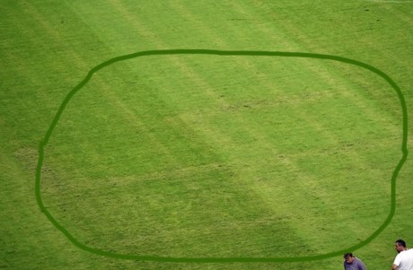 Criminals burn a Swastika Into soccer pitch in Split, Croatia 