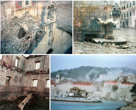 Serb aggression devastated Croatian towns and people in 1990's