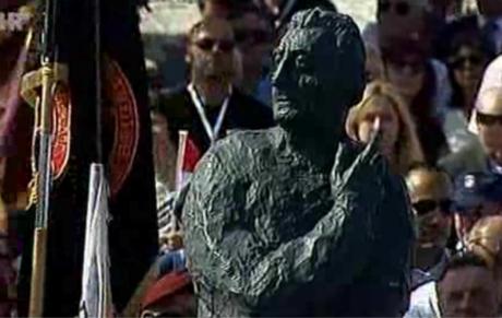 Monumental statue to Franjo Tudjman at Knin Croatia