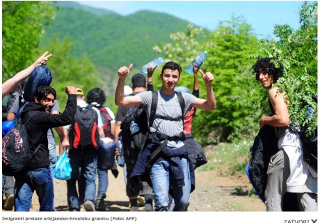 Steered into Croatia from Serbia after Hungarian border closed 16 September 2015