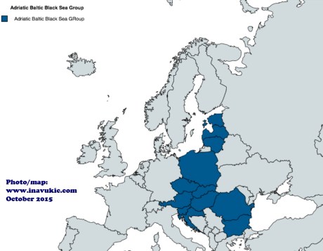 Adriatic-Baltic-Black Sea Group countries map