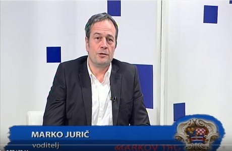 Marko Juric Host: Z1TV "Mark's Square" Program Photo: Screenshot Z1 TV Croatia January 2016