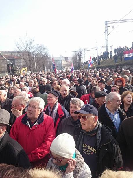 Protest in Zagreb Croatia 26 January 2016 in support of Marko Juric & Z1 TV Calling for sacking of head of e-media Photo: Facebook