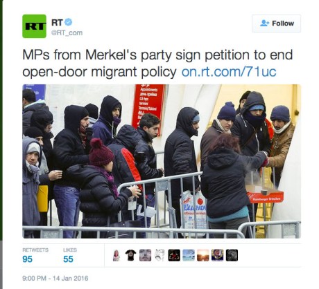 Screenshot RT news January 2016