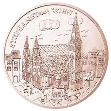 10 Euro coin Austria St Stephen's Cathedral in Vienna image