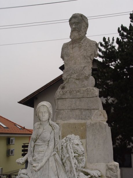 Monument by Ivan Rendic 1903 instead of a mere tombstone for Ante Starcevic grave Sestine, Zagreb, Croatia