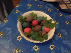 Home dyed Easter Eggs