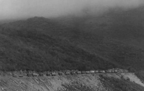Dr. Slobodan Lang's "White Path" humanitarian aid convoy to Nova Bila and Silver Bosnia makes its way through treacherous Bosnian terrain - 1993 