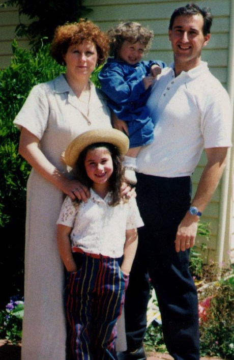 Family photo of Port Arthur massacre victims, Nanette, Alannah (left) and Madeline Mikac, with Walter Mikac. Source:News Limited