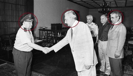 From left: General Janko Bobetko, Presidentof Croatia Franjo Tudjman, Croatia's Defence Minister Gojko Susak Croatia - early 1990's Photo: Cropix/Goran Sebelic