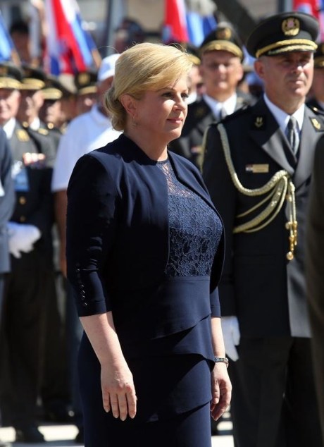 Croatia's President Kolinda Grabar-Kitarovic at Knin 21st Anniversary of Operation Storm 1995 Photo: Dusko Jaranaz/Pixsell 