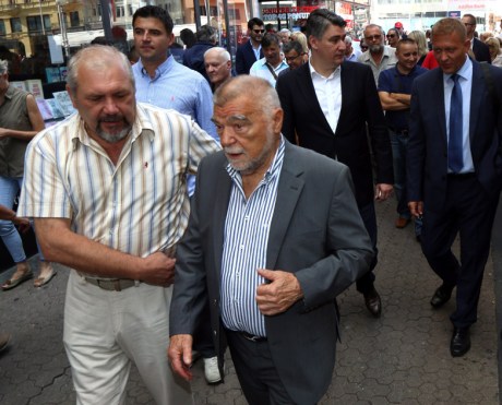 Front (R) Stjepan Mesic with rest of leftist coalition ready to deny the truth of communist crimes Photo: Hina/ Dario GRZELJ/ dag