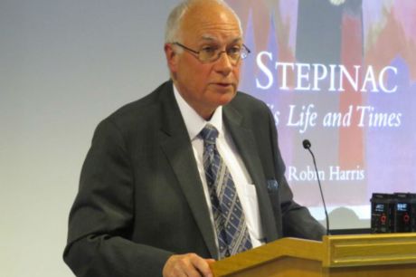 Dr Robin Harris presenting his new book "Stepinac - His Life and Times" In Zagreb, Croatia 21 October 2016 Photo: HKS (Croatian Catholic University)