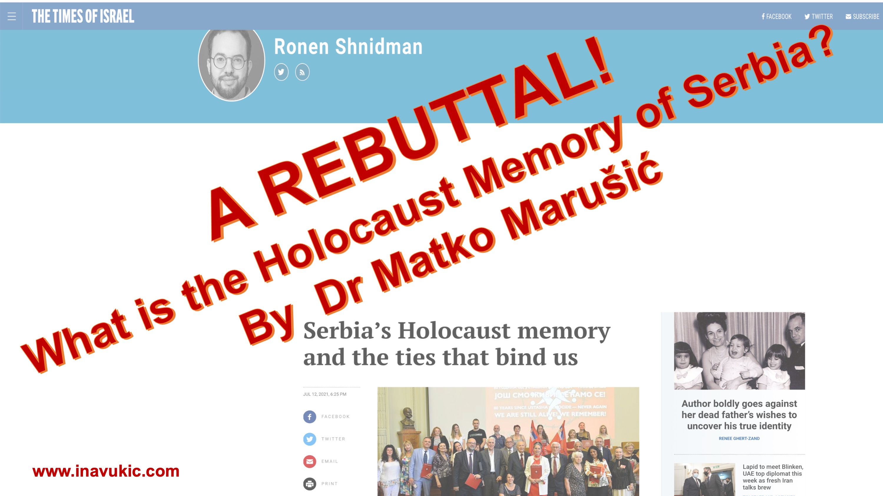 What is the Holocaust memory in Serbia: suffering of Jews in Serbia or in Croatia?￼