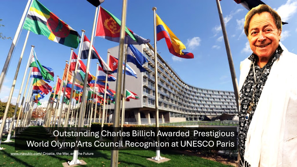 Outstanding Charles Billich Awarded Prestigious World Olymp’Arts Council Recognition at UNESCO&nbsp;Paris